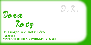 dora kotz business card
